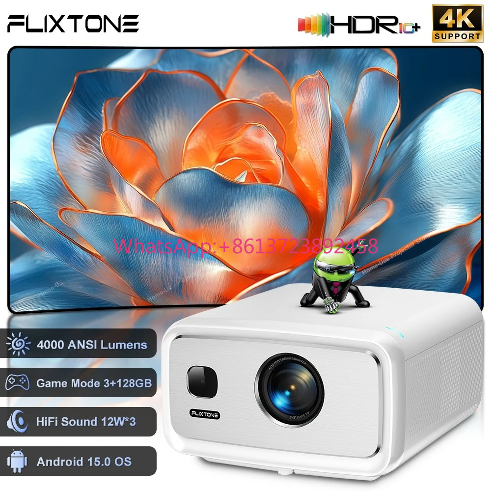 Home Cinema Movies - Proiettore FlixTone D10S 4000 ANSI Full