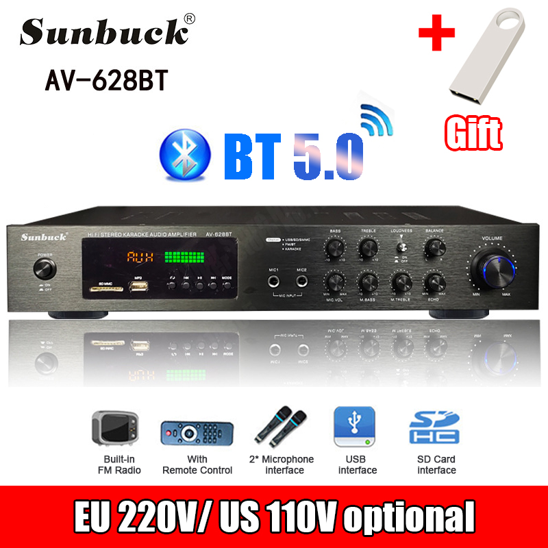 Home Cinema Subwoofer - Amplificatore di Potenza Bluetooth 110/220V 2000W,