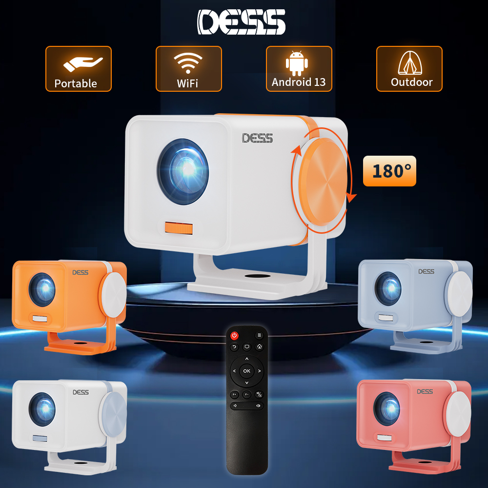 Home Cinema Night - Proiettore DESS Android 13 con Wi-Fi