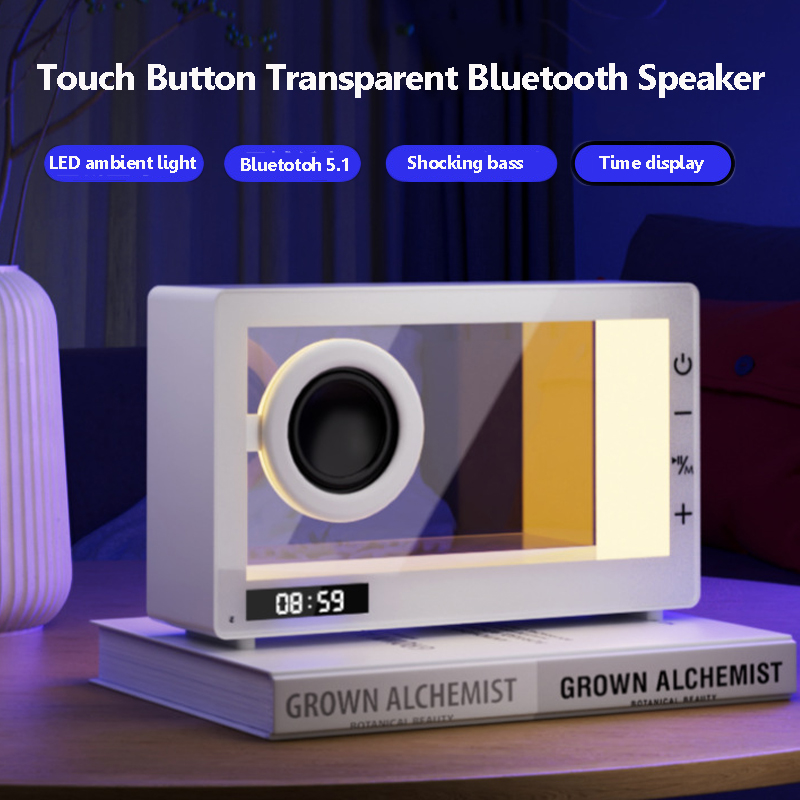 Home Cinema Bluetooth 5.1 - Altoparlante Bluetooth trasparente vintage Luce colorata
