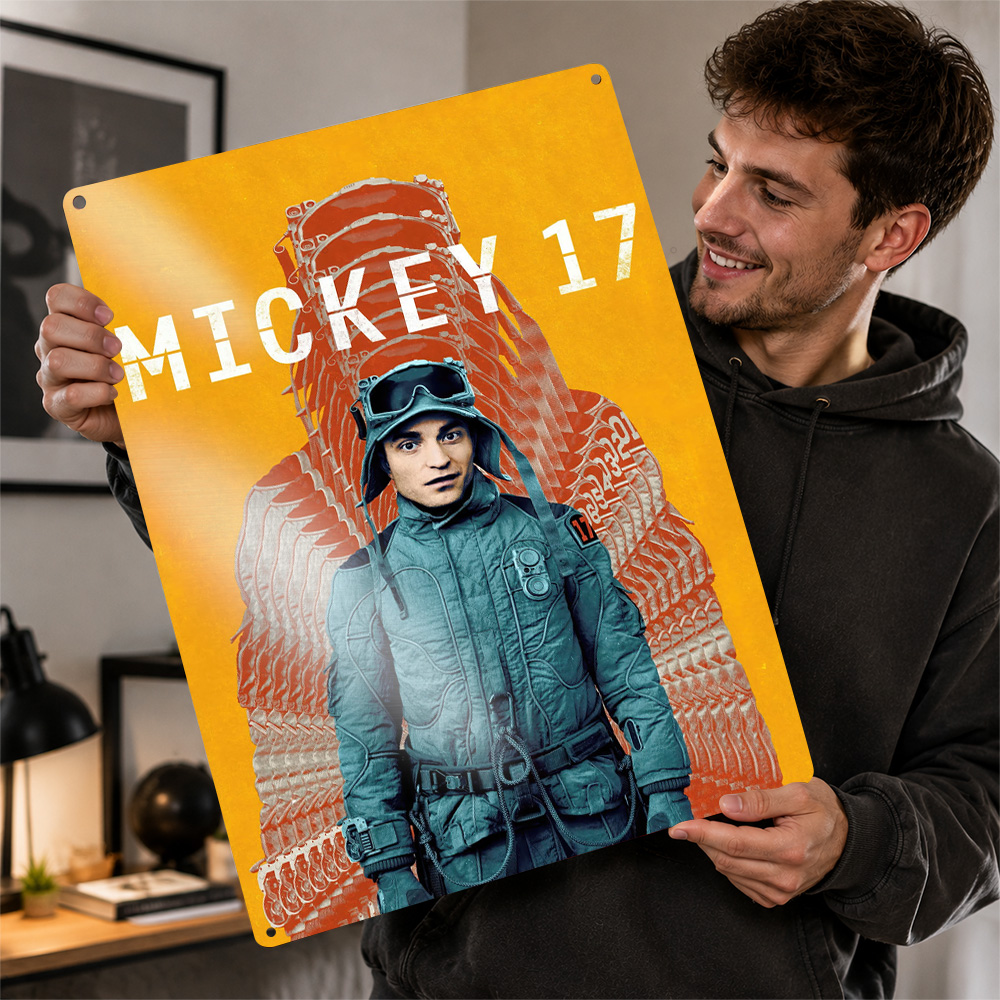 Home Cinema Movies - Poster Metallico del Film Mickey 17,