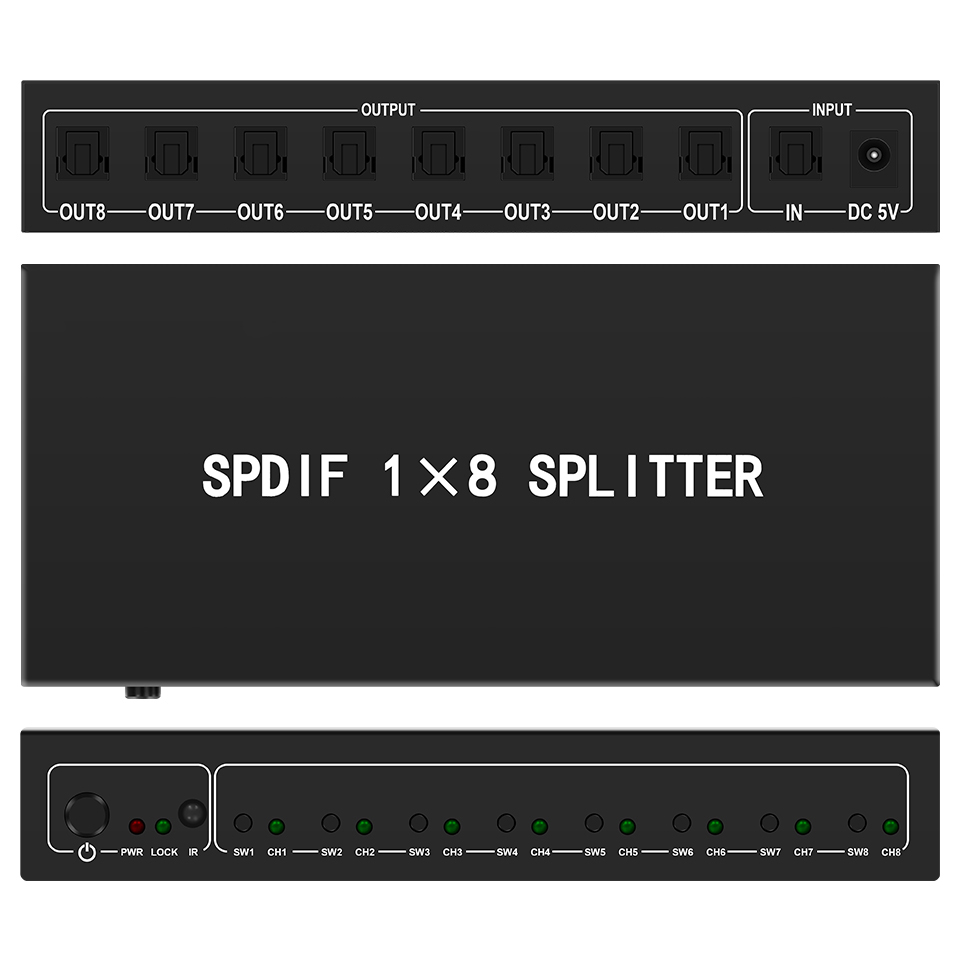 Home Cinema Tv - Splitter audio ottico, splitter digitale Toslink