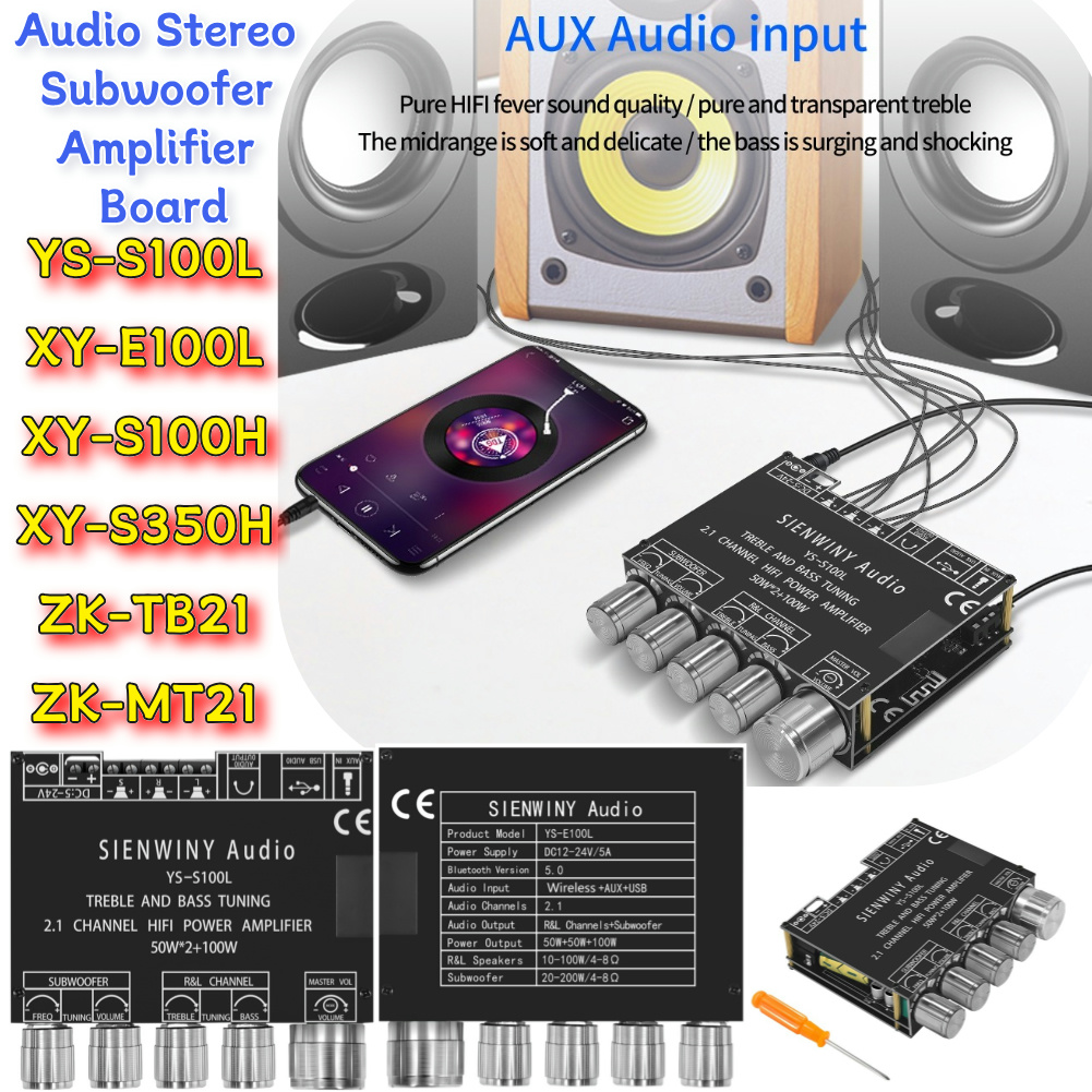 Home Cinema Bluetooth 5.1 - Scheda Amplificatore di Potenza Bassi a