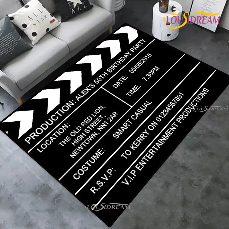 Home Cinema Night - Tappeto Vintage a Tema Proiettore per