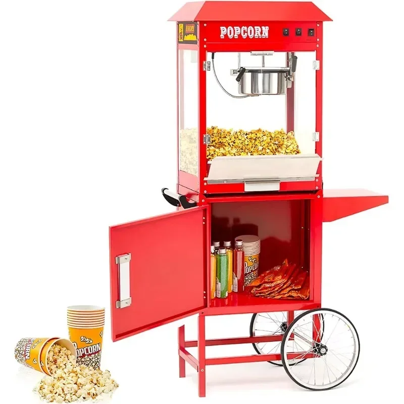 Popcorn Machine Home - Macchina per popcorn mobile in acciaio