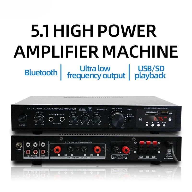 Home Cinema Bluetooth 5.1 - AV-369BT AMP per altoparlante audio Bluetooth