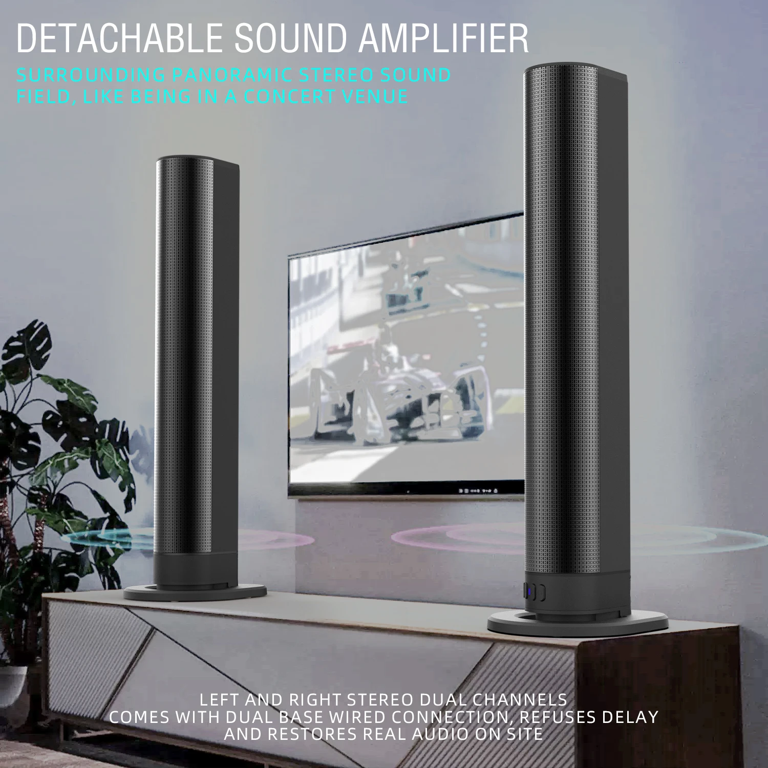 Home Cinema Wireless Speakers - Soundbar FM TV Altoparlanti Bluetooth Connessioni