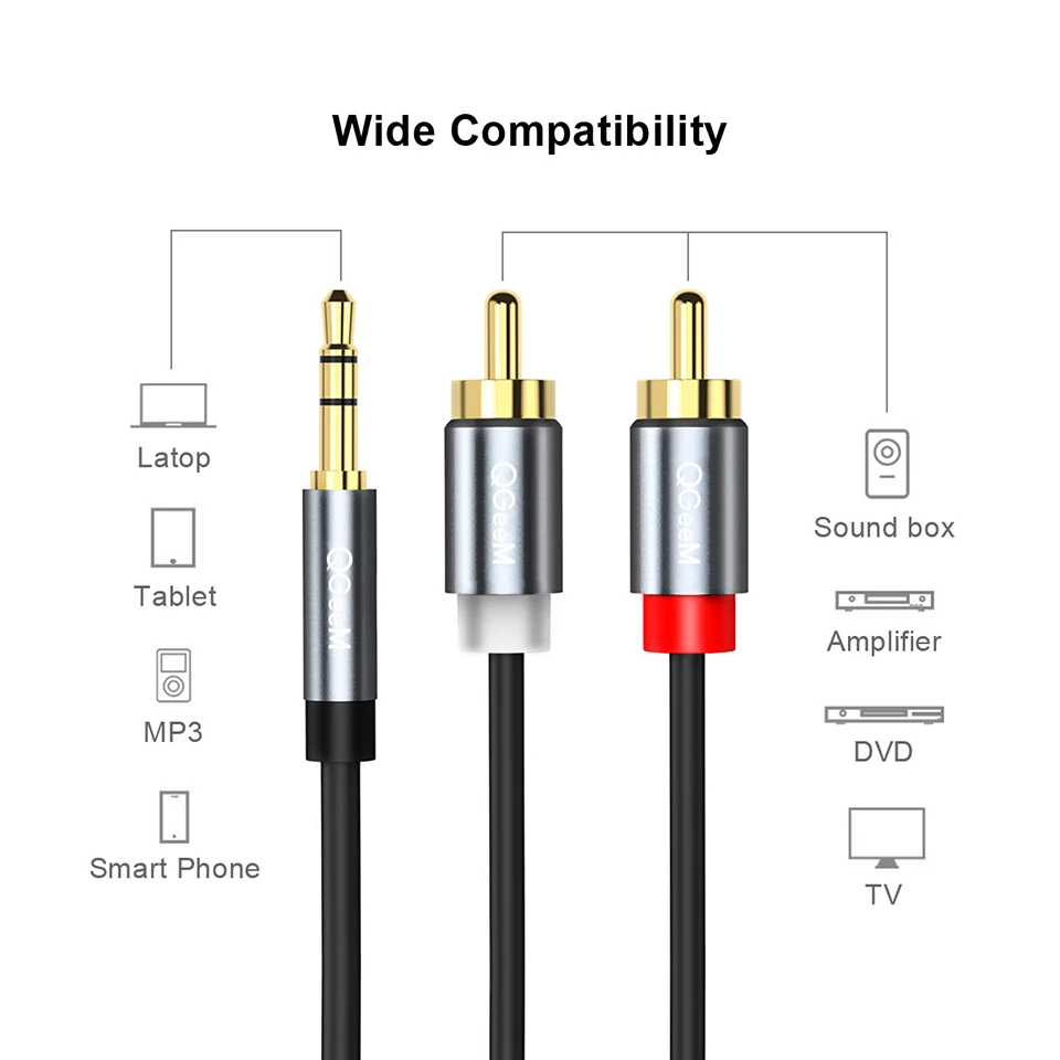 Cavo RCA QGeeM 2RCA a 3.5mm, C - Home Cinema Subwoofer recensione e prezzo