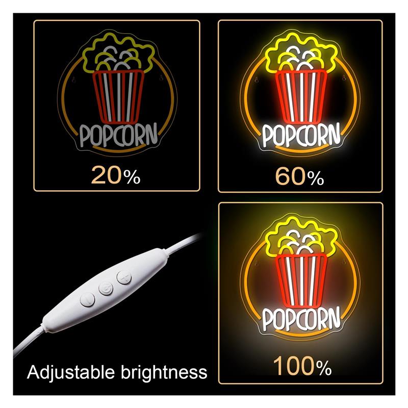 Insegna al neon con pop corn,  - Home Cinema Today recensione e prezzo