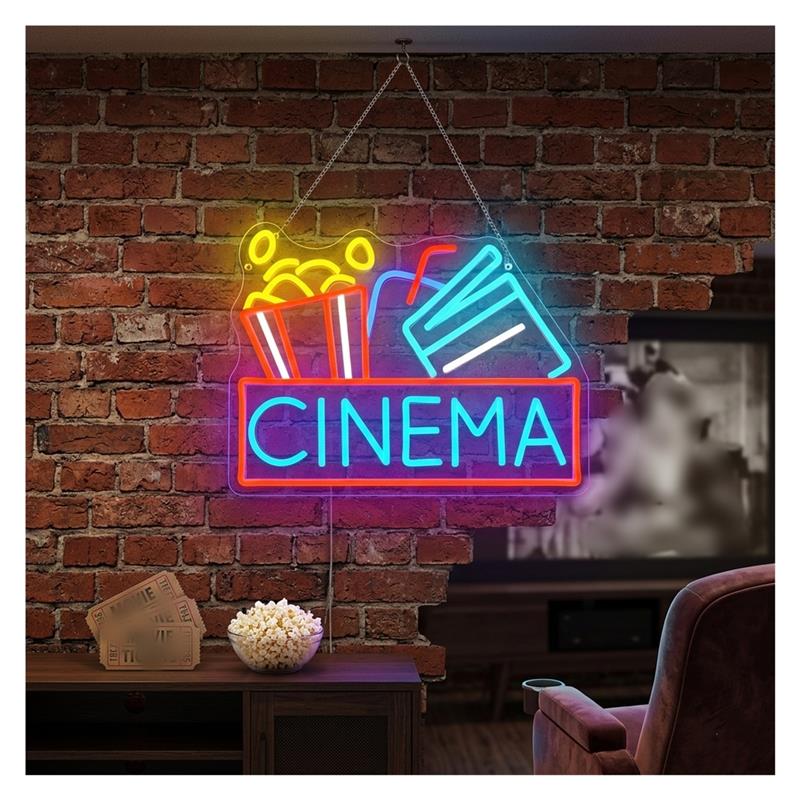 Insegna al neon Cinema aliment - Home Cinema Today recensione e prezzo